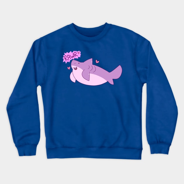 "Rawr" Shark Crewneck Sweatshirt by saradaboru